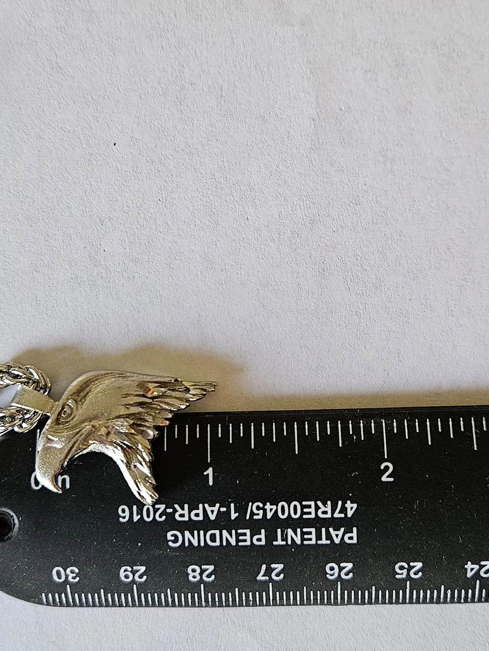 TM Bald Eagle Head Pendant Necklace  Bird of Prey Silver Pewter Tone Signed